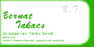 bernat takacs business card