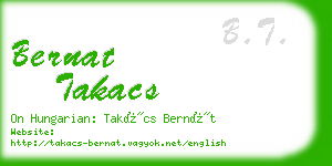 bernat takacs business card